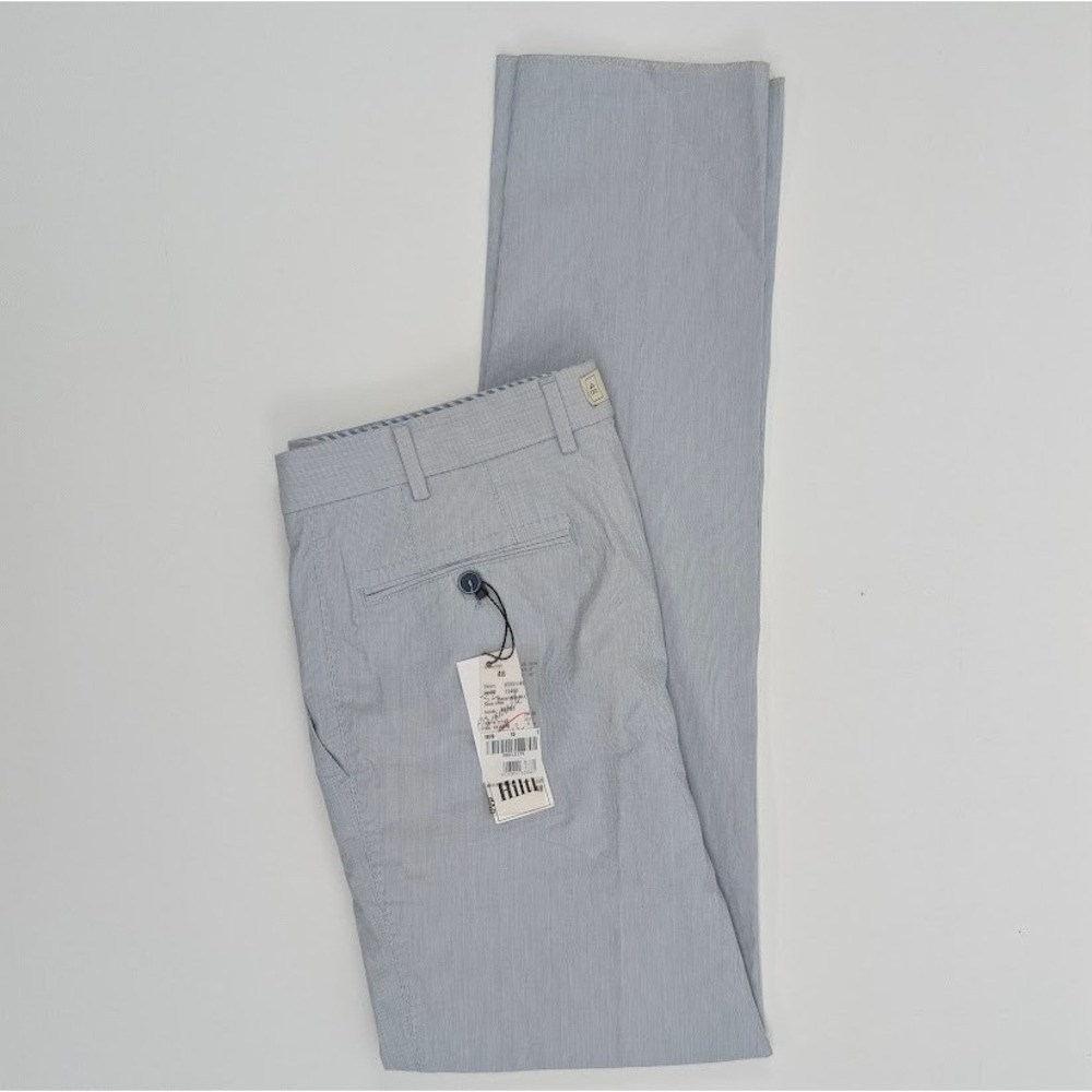 Hiltl Placerville Chino Pants Mens 33x34 Blue White Casual Flat Front